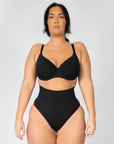 Esther - High Waisted Tummy Control Body Shaper Panties - Bella Fit USBlackXS/S