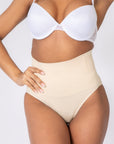Esther - High Waisted Tummy Control Body Shaper Panties - Bella Fit USBeigeXS/S