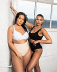 Esther - High Waisted Tummy Control Body Shaper Panties - Bella Fit USBlackXS/S