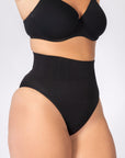 Esther - High Waisted Tummy Control Body Shaper Panties - Bella Fit USBlackXS/S