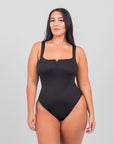 Lilou - Square Collar Bodysuit - Bella Fit USSBlack