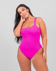 Lilou - Square Collar Bodysuit - Bella Fit USSPink