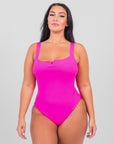 Lilou - Square Collar Bodysuit - Bella Fit USSPink