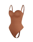 Monica - One - Piece Thong Bodysuit with Underwire, Removable Waist Straps & Abdomen Shaping - Bella Fit USBrownS