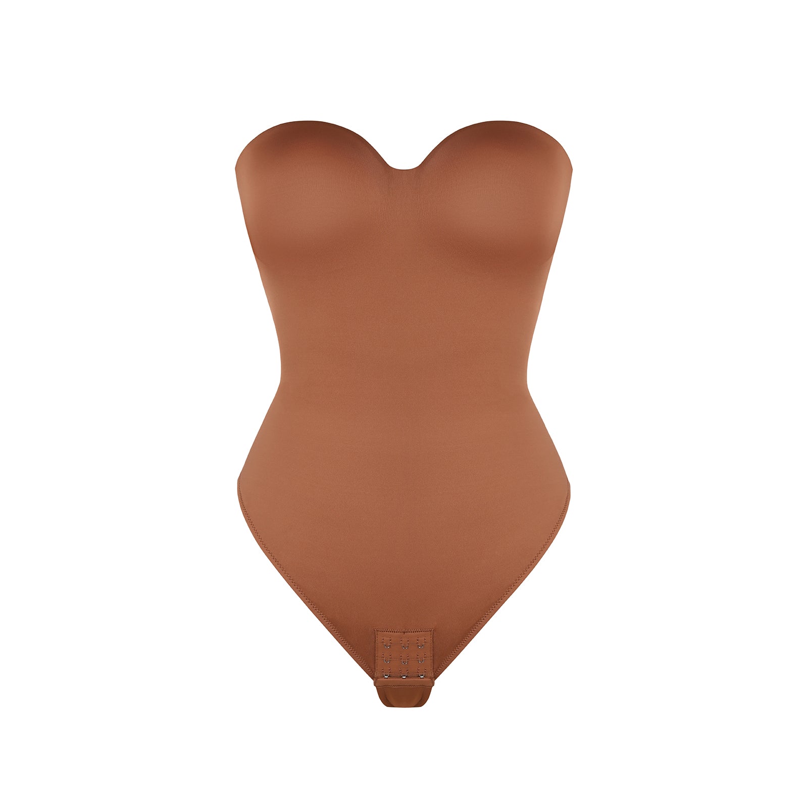 Monica - One - Piece Thong Bodysuit with Underwire, Removable Waist Straps & Abdomen Shaping - Bella Fit USBrownS