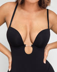 Nadia - Bodyshaper with Low Back and Removable Pads - Bella Fit USBlackXS