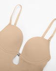 Nadia - Bodyshaper with Low Back and Removable Pads - Bella Fit USBeigeXS