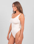 Olivia - Shaping Scoop Tank Thong Bodysuit - Bella Fit USXS/SBeige