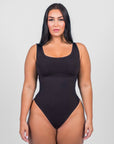 Olivia - Shaping Scoop Tank Thong Bodysuit - Bella Fit USXS/SBlack