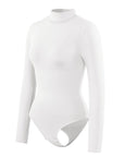 Rosina - Eco - friendly Seamless Thong Bodysuit with Long Sleeves & Turtle Neck - Bella Fit USBlackXS/S