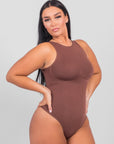 Solana - Sleeveless High Neck Bodysuit - Bella Fit USXS/SBrown