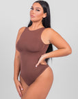 Solana - Sleeveless High Neck Bodysuit - Bella Fit USXS/SBrown