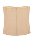 Tara - Waist Trainer with Zipper and Hooks - 9 Steel Bones - Bella Fit USSBeige
