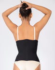 Tara - Waist Trainer with Zipper and Hooks - 9 Steel Bones - Bella Fit USSBlack