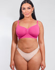 Ashley - Seamless Shaping Bra with Adjustable Shoulder Straps - Bella Fit USSPink