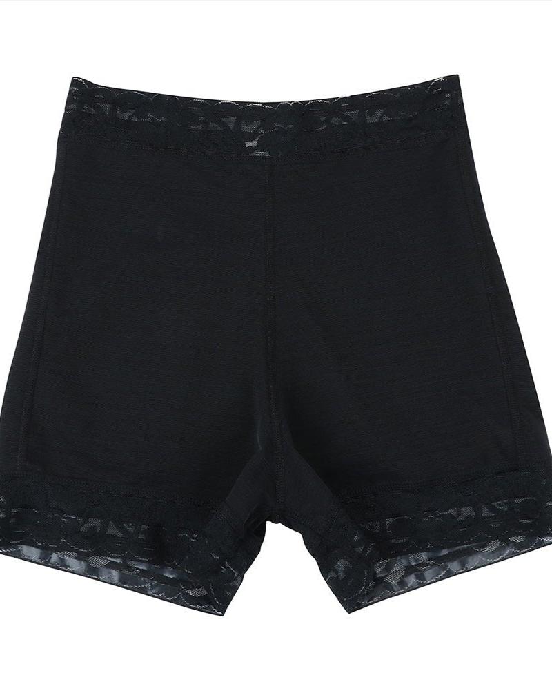 Cindy - High Waist Lace Butt Lifter Tummy Control Panty - Bella Fit USSBlack