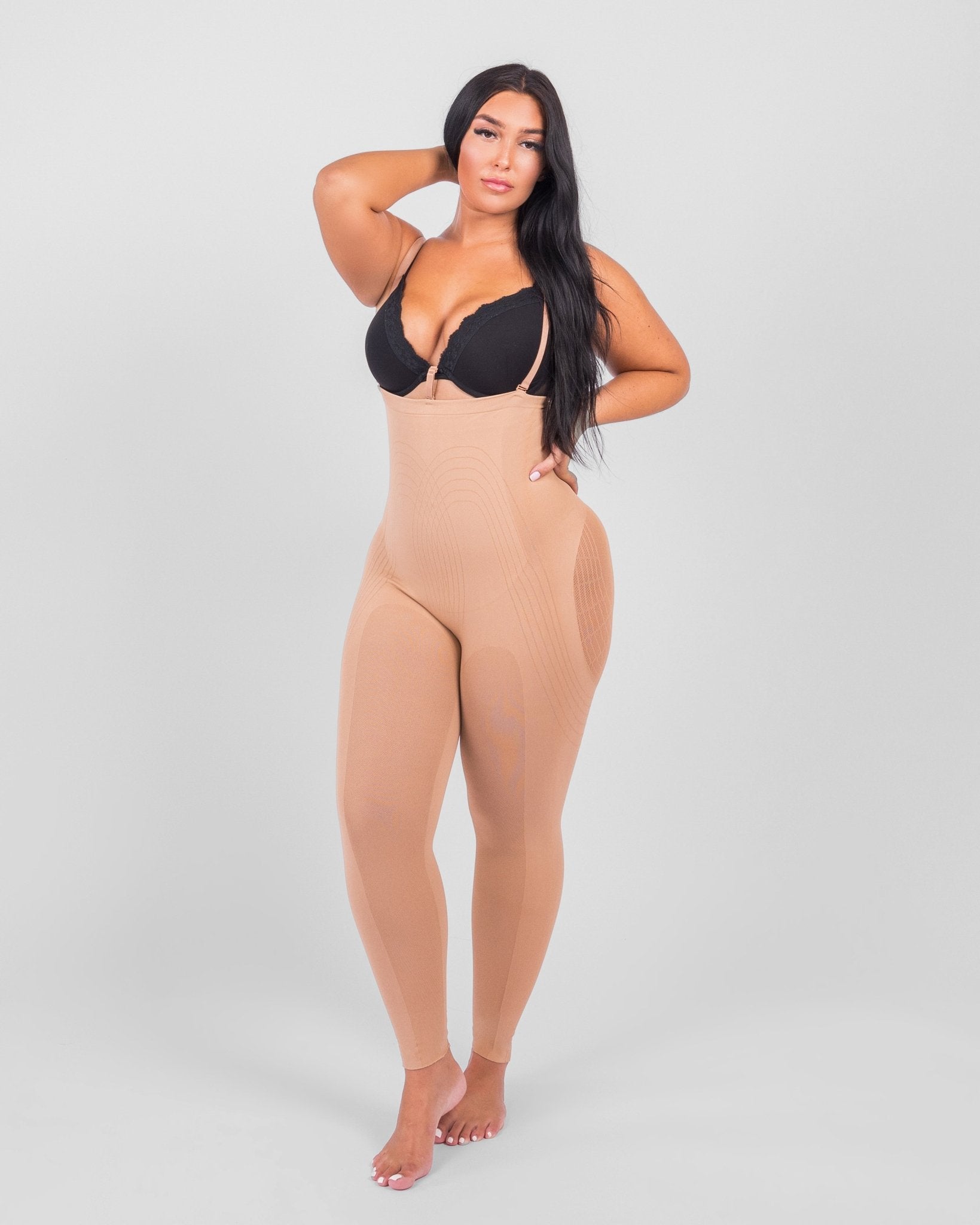 Dhalia - Seamless Power Mesh Body Shaper - Bella Fit USXS/SBlack