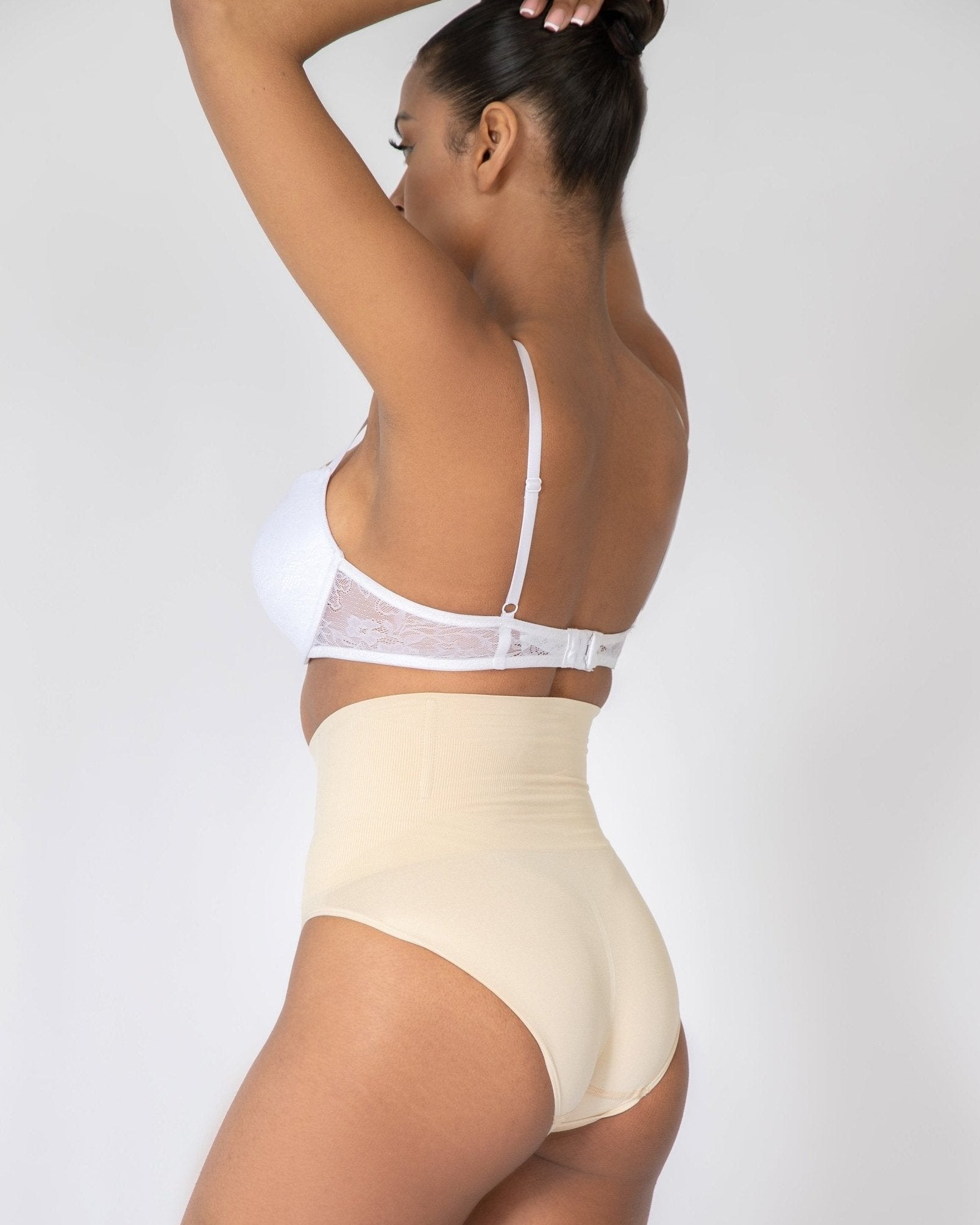 Esther - High Waisted Tummy Control Body Shaper Panties - Bella Fit USBeigeXS/S