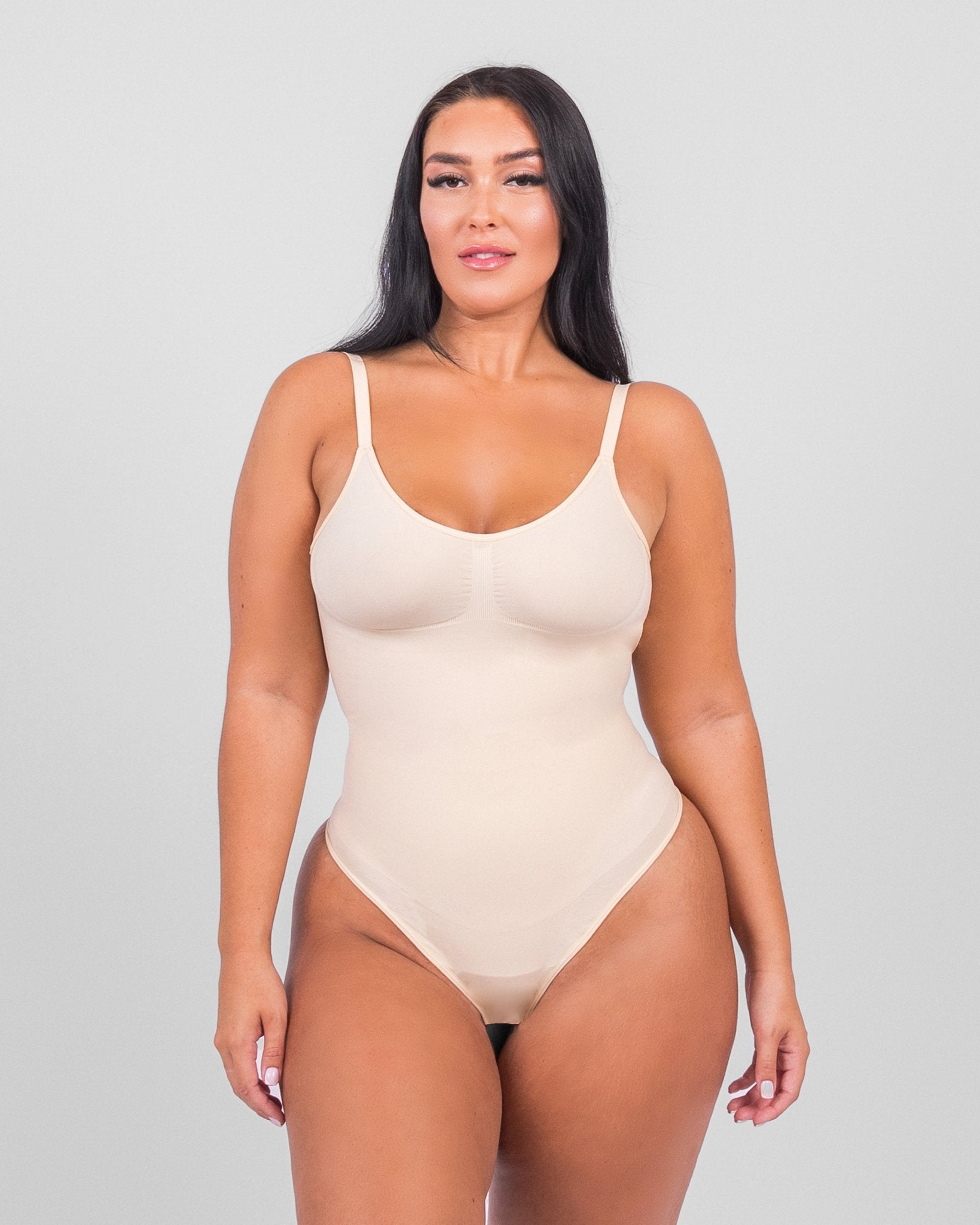 Isabella - Everyday Wear Smooth Bodysuits Low Back - Bella Fit USXS/SBeige