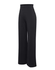 Larisa - Waist Trimming Straight-leg Pants with Built-in Shaping Shorts - Bella Fit USSBlack