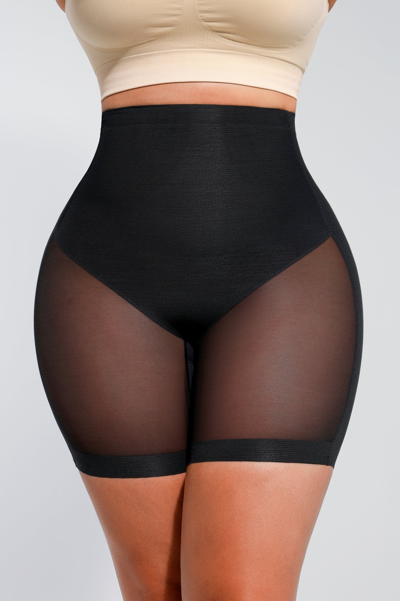Madison - Tummy Slimming Low Back Mesh Butt Lifter - Bella Fit USXSBlack