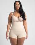 Michelle - Eco-friendly Seamless High-Waisted Tummy Control Short - Bella Fit USXS/SBeige