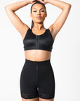 Rose - Booty Lifting Shorts With Front Zipper - Bella Fit USSBlack