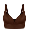 Silvia - Adjustable Wired Push Up Bra - Bella Fit USBrown36B/C