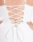 Snatched Built in Shapewear Swimsuit - Power Shaping Effect - Bella Fit USXSWhite