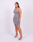 Valencia - Built-In 360° Contour Midi Shaping Dress - Bella Fit USXS/SGrey