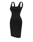 Valencia - Built-In 360° Contour Midi Shaping Dress - Bella Fit USXS/SBlack