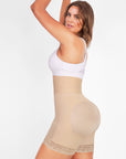 Valentina 2.0 - Boned Sculpt High-Waist BBL Shorts - Bella Fit USBeigeXS